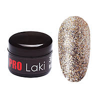 Гель-лак c блестками #8 Жидкая слюда PRO-Laki (Голливудское золото ) 6ml