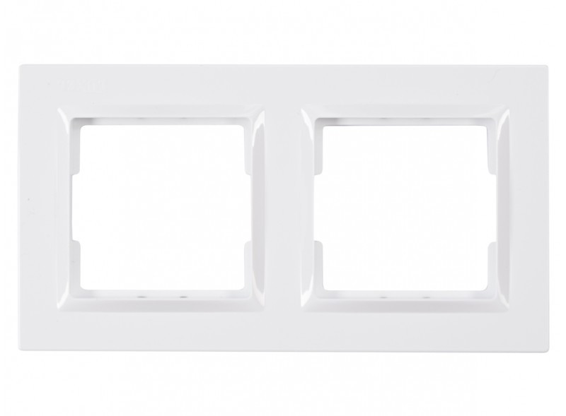 Рамка 2-я горизонтальна Luxel JAZZ (9022) біла