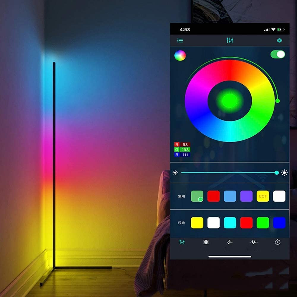 Підлоговий світлодіодний RGB торшер з Bluetooth-застосунком