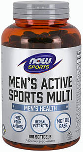Now Foods Men's Active Sports Multi 180 гелевых капсул