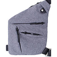 Серая мужская сумка-мессенджер Triangle 3 л.мужская сумка через плечо, слинг практичная