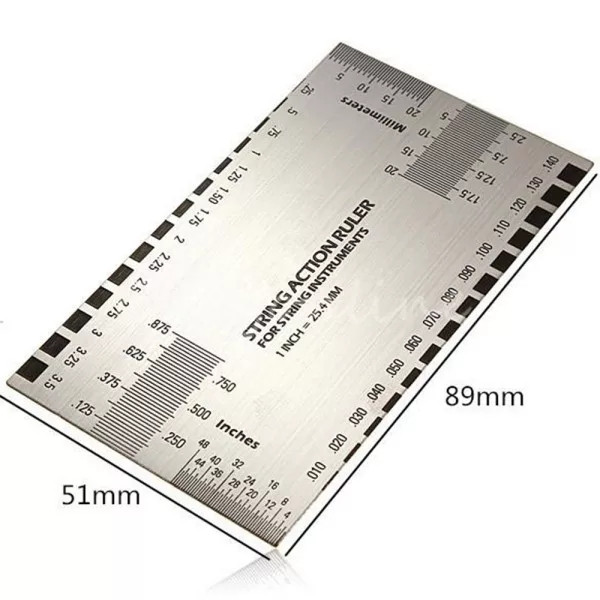 Гітарна вимірювальна лінійка для класичної гітари електрогітари бас-гітари з неіржавкої сталі, фото 1
