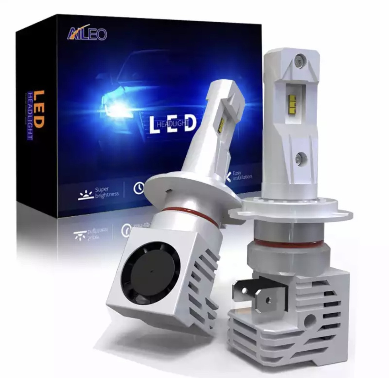 Світлодіодні лампи Led AILEO H7 12000LM 6000 K 12 V — 24 V