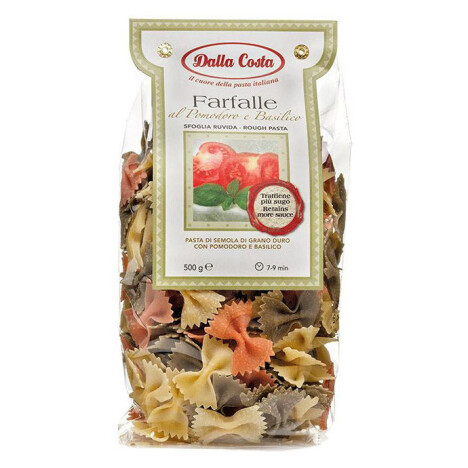 Паста DALLA COSTA Farfalle tricolor (500 грамів)
