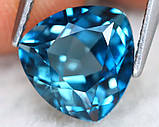 Натуральний топаз London Blue 3,19Сt. 9×9×5,4 mm, фото 2