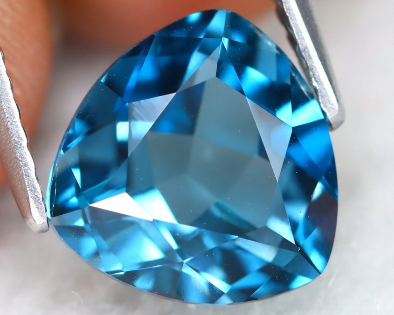 Натуральний топаз London Blue 3,19Сt. 9×9×5,4 mm, фото 1