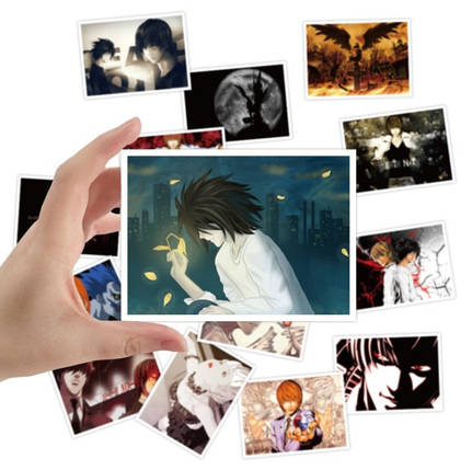 Набір вінілових наклейок стикерів Аніме Зошит Смертікербомбінг на автотелефон ноутбук 30 шт., фото 2