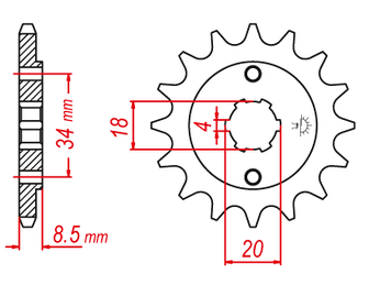 Зірка провідна 520/13Т Geon X-Road 250 CBB / 200CG / 250CGB / Geon terra-x JTF270