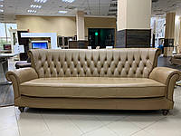 Превоклассный классический кожаный итальянский диван, Николь