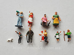 Набір фігурок — сільське життя, комплект — 10 штук, масштабу 1:87