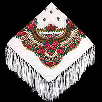 Українська хустка народна біла (120*120)