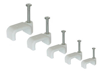 Скоба зі цвяхом для плаского кабелю 5 х 3 мм (100 шт.)