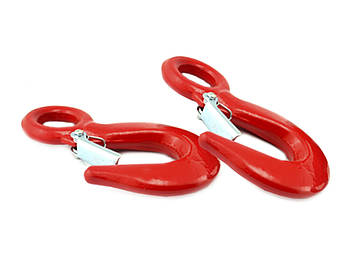 Гак такелажний червоний з замком 320C 750 кг