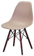 Стул Nik Walnut Eames DSW бежевый 09 на деревянных буковых ножках в цвете орех