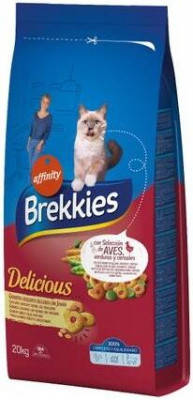 Brekkies (Брекис) Cat Delice Meat Сухий корм для кішок з м'ясом 3 кг, фото 2