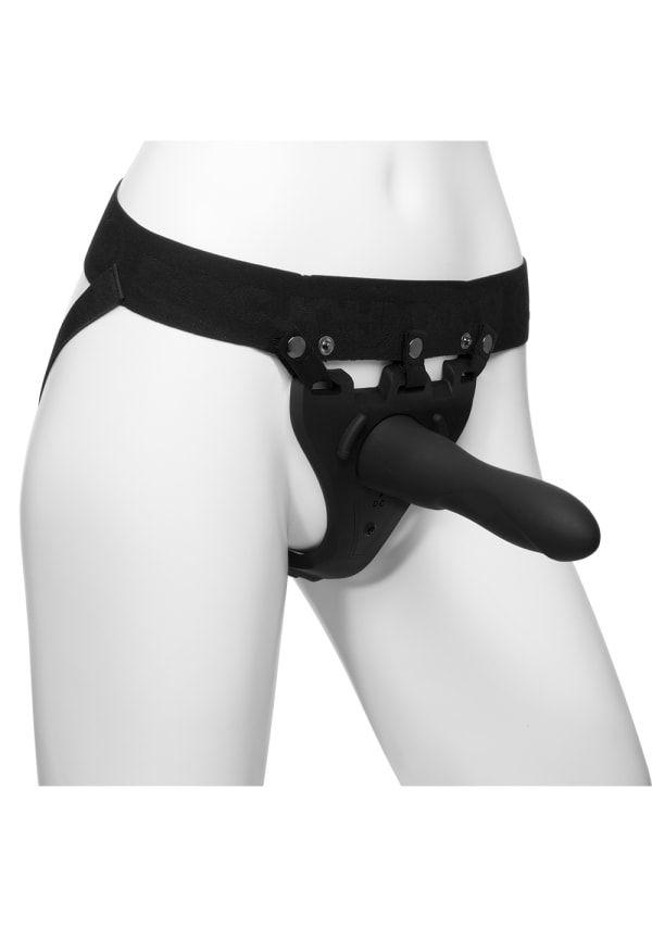 Страпон унісекс з вібрацією Doc Johnson Body Extensions - BE IN CHARGE, порожниста насадка, фото 1