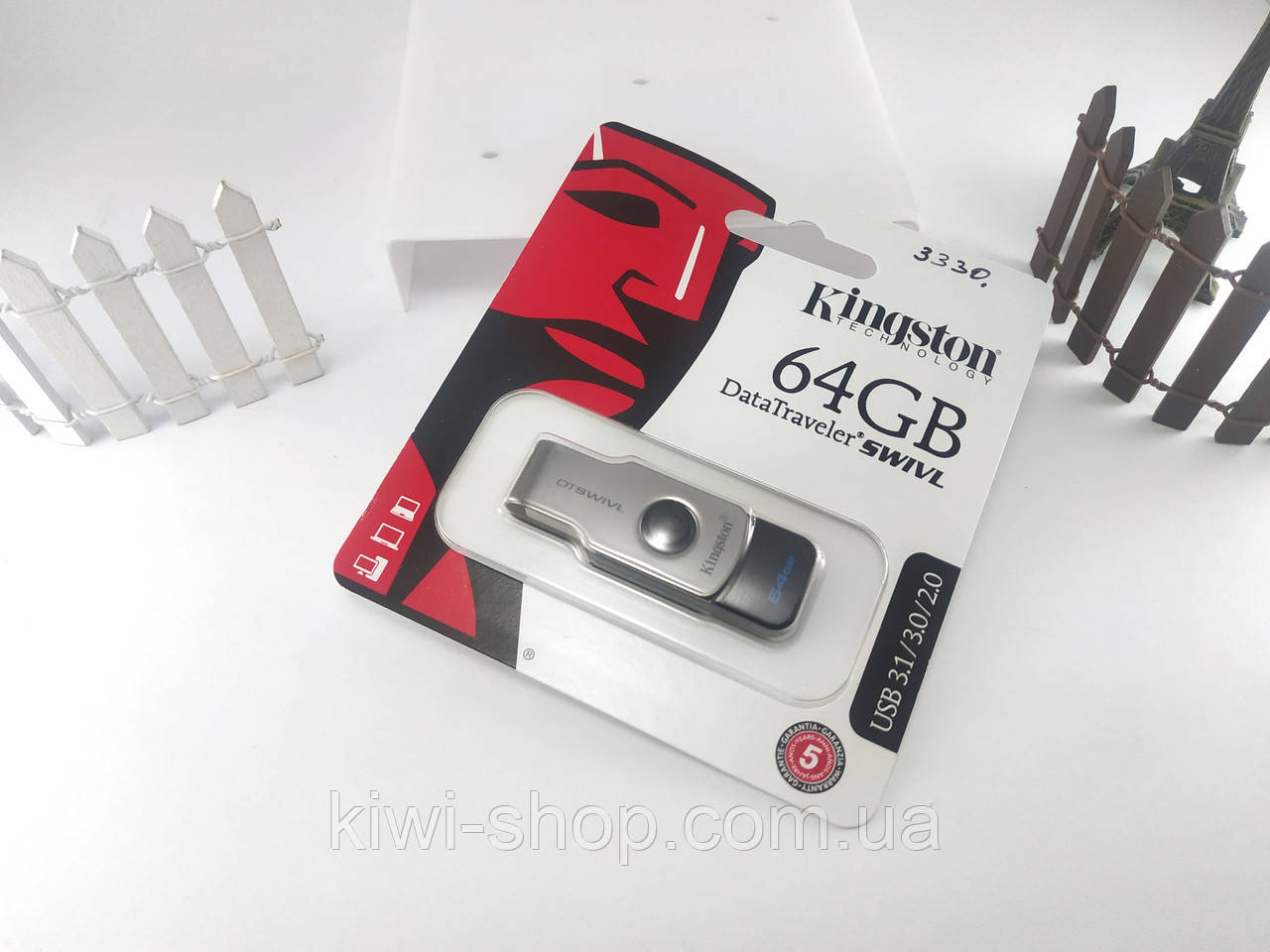 Флешка USB 64GB Kingston DataTraveler Swivl USB 3.0, Flash Card 64 гб, флеш накопитель 64 гб, карта памяти 64 - фото 2 - id-p1322910000