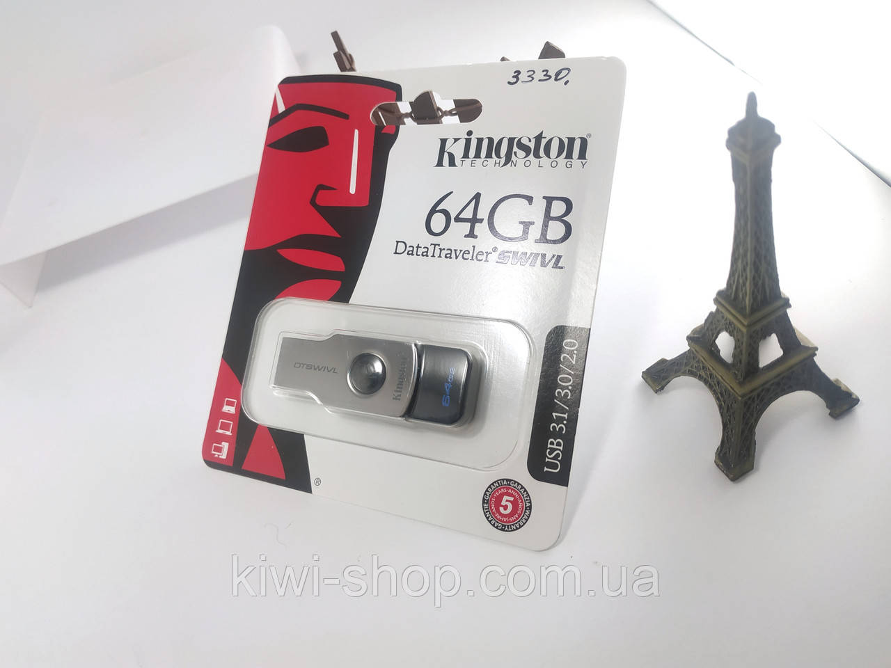 Флешка USB 64GB Kingston DataTraveler Swivl USB 3.0, Flash Card 64 гб, флеш накопитель 64 гб, карта памяти 64 - фото 3 - id-p1322910000
