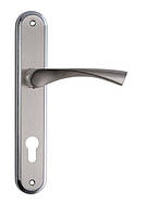 Дверная ручка на планке под ключ (85мм) SIBA Genoa матовый никель