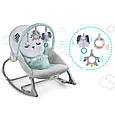 Дитячий шезлонг, Колиска-гойдалка з вібрацією Ricokids м'ята 7324, фото 4