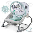 Дитячий шезлонг, Колиска-гойдалка з вібрацією Ricokids м'ята 7324, фото 10