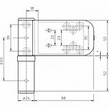 Петля дверна Simonswerk Siku 3D K 3035 120 кг 15-19 мм коричнева, фото 3