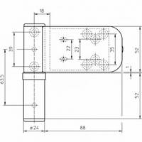 Петля дверная Simonswerk Siku 3D K 3035 120 кг 15-19 мм коричневая оригинал Германия