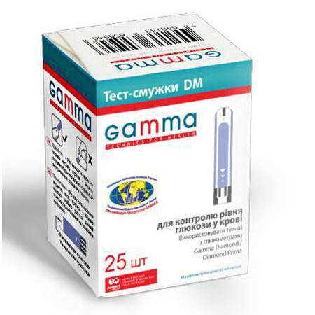 Тест-смужки Gamma DM (Гамма ДМ), 25 шт.
