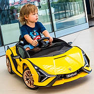 Дитячий електромобіль Lamborghini (2 мотори по 30W, USB, TF) Bambi M 4530EBLR-6 Жовтий, фото 3