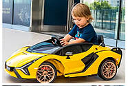 Дитячий електромобіль Lamborghini (2 мотори по 30W, USB, TF) Bambi M 4530EBLR-6 Жовтий, фото 4