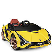 Дитячий електромобіль Lamborghini (2 мотори по 30W, USB, TF) Bambi M 4530EBLR-6 Жовтий, фото 6