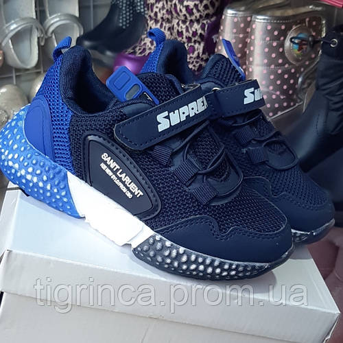 Купить Детские Кроссовки синие сетка для мальчика, девочки 25(16)27(17 ...