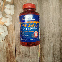 Puritan's Pride Omega-3 Fish Oil 120 caps 950 mg active omega, омега 3 риб'ячий жир