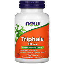 Трифала NOW Foods "Triphala" для очищення травної системи, 500 мг (120 таблеток)