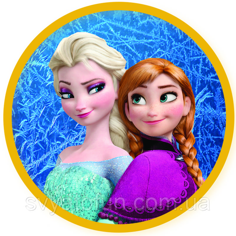 Наклейка на коробку "Анна і Ельза" 47х49 см