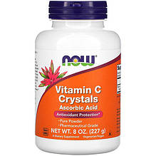 Кристалізований вітамін C, NOW Foods "Vitamin C Crystals Ascorbic Acid" у порошку (227 г)