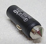 Зарядний пристрій USB у прикурювач 3 Ампери Veron (пуля), фото 4