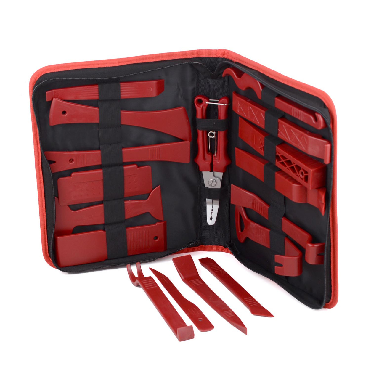 Набір інструментів Prof-17 для розбирання салону автомобіля Червоний