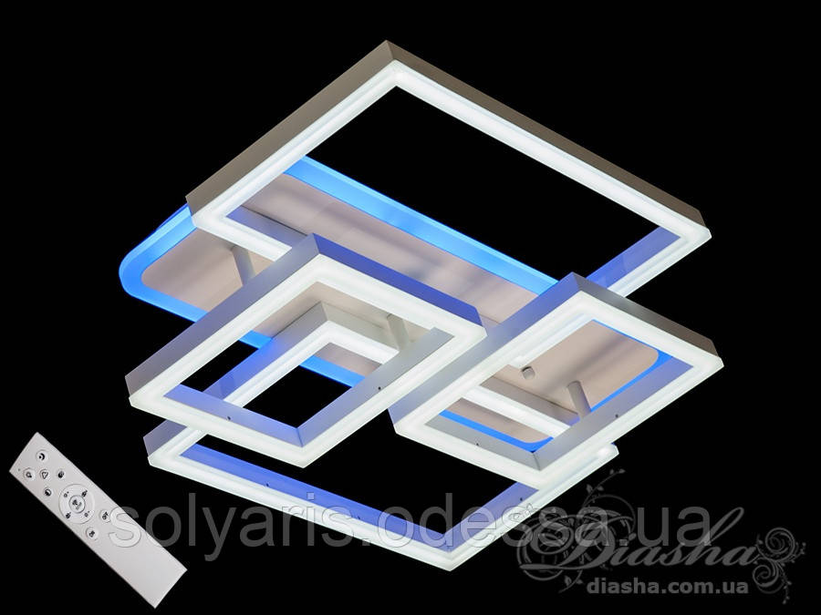 Стельова світлодіодна люстра з діммером 135W MX2211045/2+2A LED 3color dimmer (чорний,білий,сірий)