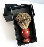 Помазок для гоління з дерева Shima з ворсом Борсука + гель для гоління Gillette Labs Gel 198 мл, фото 2