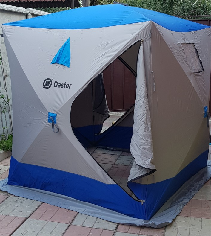 Палатка-куб для зимней рыбалки Daster серо-синяя (ID#1056809578), цена: 5000 ₴, купить на