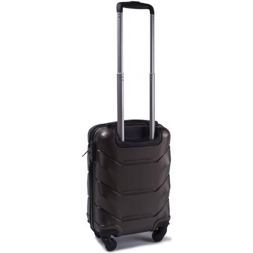 Пластиковый дорожный чемодан на колесиках Wings 147 черный размер XS 20x35x53 см для ручной клади, в самолет - фото 2 - id-p1323082928