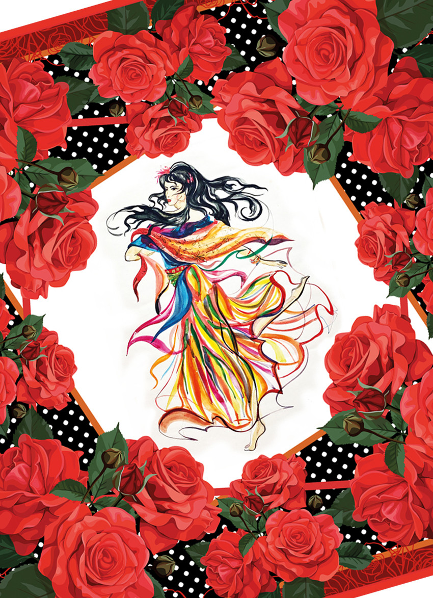 Дизайнерська шовкова хустка "Краєвид на Ріо-де-Жанейро2, фото 1