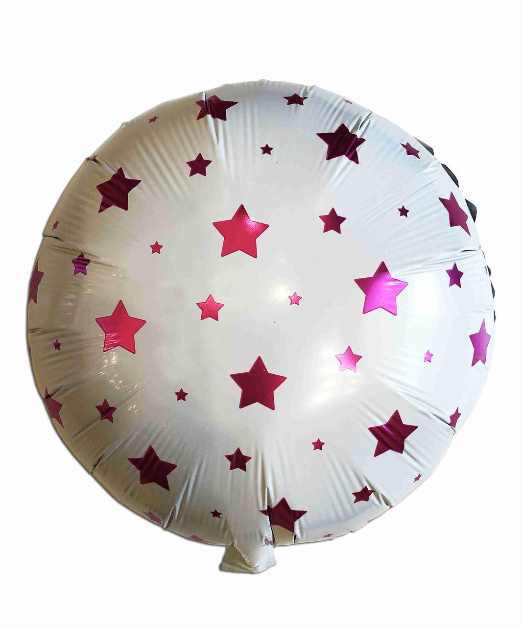 Фольгований шар зірки малинові, 45*45 см