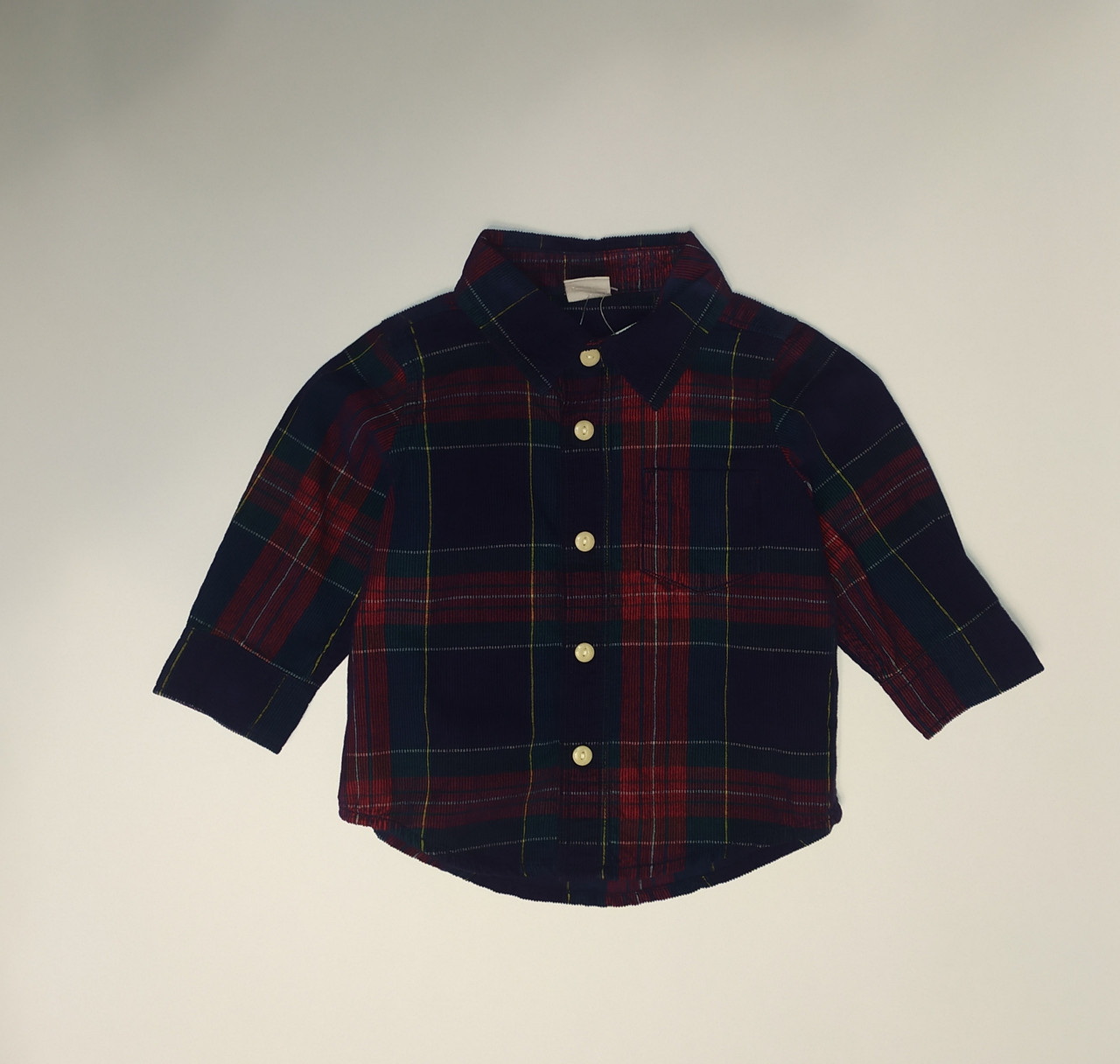 Сорочка дитяча вельветова в карту Gap р.3-6 міс, фото 1