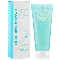 Зволожуюча пінка для вмивання з гіалуроновою кислотою Farmstay Hyaluronic Acid Moist & Mild Gel Foam 200 мл
