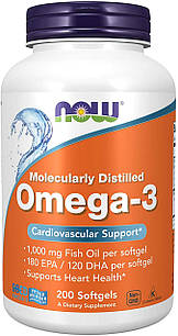 Now Foods Omega-3 200 гелевих капсул