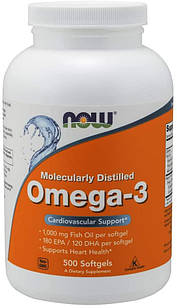 Now Foods Omega-3 500 гелевих капсул