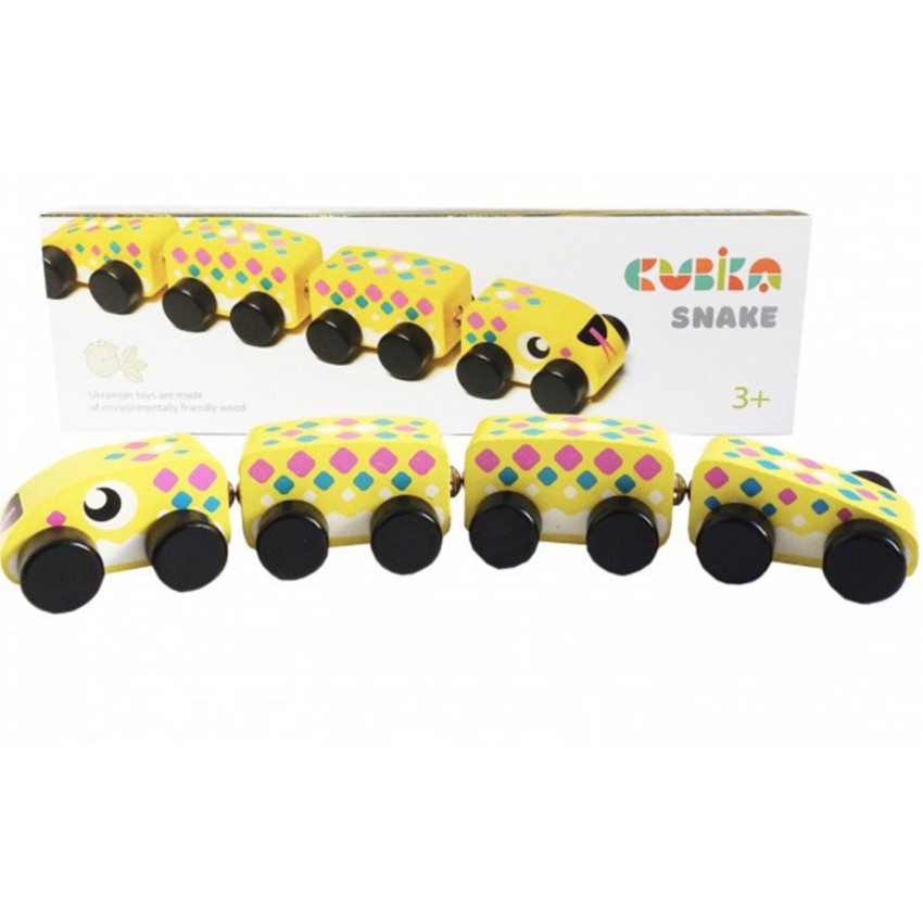 Дерев'яна іграшка Cubika 15412 Потяг-змійка, фото 1