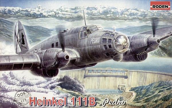 Пластикова модель 1/72 Roden 005 Німецький бомбардувальник Heinkel 111B Pedro, фото 1